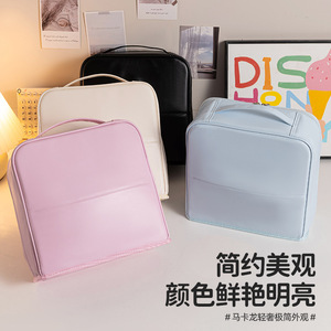 Waterproof Cosmetic Bag For Women Large Capacity Portable Travel Organizer <b>Makeup</b> Storage <b>Case</b> Pink Sky Blue Off White Black - Product Image 2