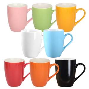 Cangkir kopi kustom porselen Premium Logo ukiran Laser grosir mug teh keramik untuk cetak dengan pegangan - Product Image 1