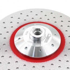 SHDIATOOL meule diamantée brasée sous vide Double face disque de coupe et de meulage lame de <span class=keywords><strong>scie</strong></span> disque de polissage avec bride M14 - Product Image 3