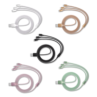 Aksesoris Elektronik Murah 3 in 1 Tipe C USB A Kabel Data Nilon Terjalin 3A Pengisian Daya Super Cepat Transmisi Data Kecepatan Tinggi