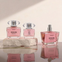 Flacons de parfum vides de luxe rectangulaires plats de haute qualité 30ml 50ml 100ml Flacon de parfum en verre transparent à sertir avec bouchon en cristal