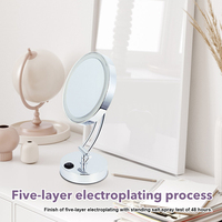 Miroir de bureau cosmétique grossissant de haute qualité miroir de Table d'éclairage de beauté à gradation blanche pliable