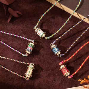 Perhiasan mode pelat emas baja tahan karat 18k tali tenun gelang jimat <span class=keywords><strong>Tarot</strong></span> Chakra Tibet grosir wanita - Product Image 1