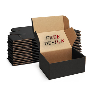 Trống Tông Máy Bay Hộp Tùy Chỉnh T-Shirt Quần Áo Giao Hàng Giấy Bao Bì Màu Đen Hộp Bưu Phẩm Cho Hàng May Mặc - Product Image 1