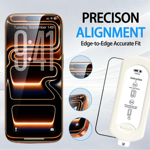 Dust Free Auto Alignment Full Coverage Tempered Glass <strong>Screen</strong> <strong>Protector</strong> for iPhone 17 18 Pro Max, Instant Install Tray Kit - Product Image 4