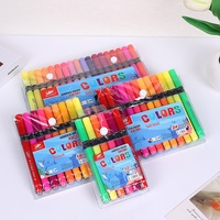 Ensemble de stylos marqueurs acryliques de la marque DC pour les élèves du primaire, 24 couleurs, effaçables, lavables, imperméables, stylos de couleur artistique