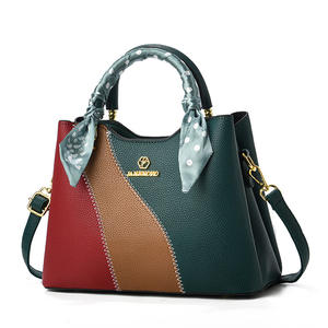 2025 vente chaude PU cuir femme sacs à main grande capacité dame <span class=keywords><strong>Mesager</strong></span> sacs avec écharpe mode femme sacs à bandoulière - Product Image 4
