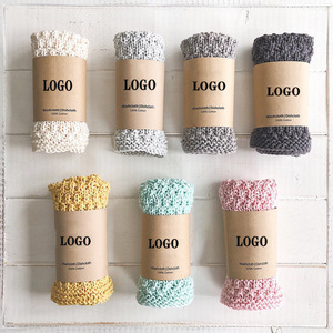Y-Z fibres naturelles <span class=keywords><strong>crochet</strong></span> à la <span class=keywords><strong>main</strong></span> végétalien torchon gant de toilette ensemble écologique recyclé coton tricoté torchon serviettes - Product Image 2