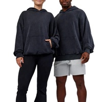 Vente en gros Sweat à capuche pour homme délavé à l'acide vintage oversize avec poche kangourou, modèle pull-over, direct usine