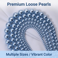 Perles en verre effet nacré brillant bleu glace 302, 3mm, 4mm, 6mm, 8mm pour la fabrication de lustres, bijoux et bracelets DIY, en cristal