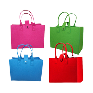 女式大容量环保可定制标志斜挎包手柄毛毡材料可定制标志包 - Product Image 1