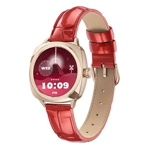 New Trendy Gold Smart Watch 1.19' HD Screen Full Touch Outdoor Sports Waterproof BT Calling Smartwatch For Women