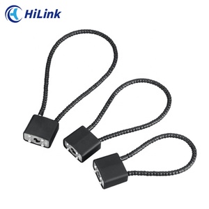 Wholesale HiLink 15'' Long Steel Cable Gun <strong>Lock</strong> Wire Red and Black Safety Padlock with Master Key - Product Image 3