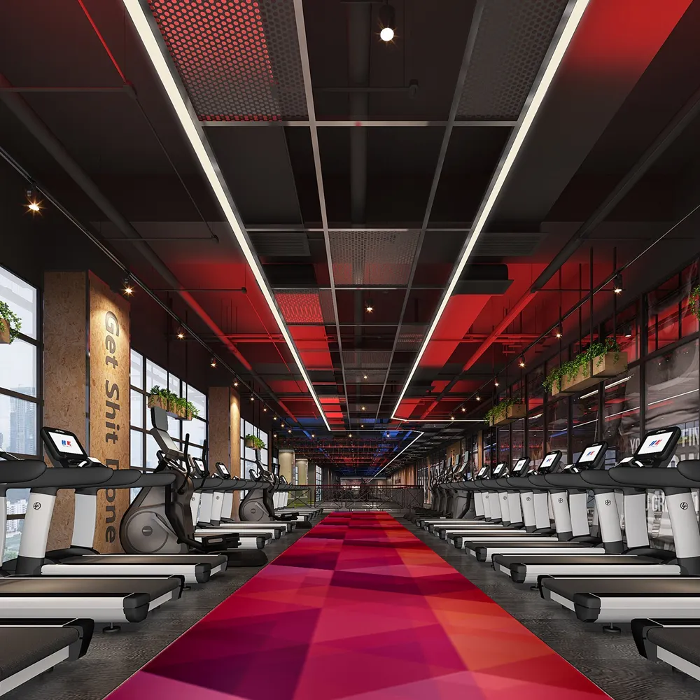JIANER Desain Vinil Dalam Ruangan, Tingkat Tinggi Fungsional untuk Pusat Kebugaran Gym Lantai PVC Profesional