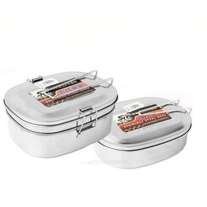 Lonchera Bento de Acero Inoxidable al por Mayor, Contenedor de Alimentos de Una o Dos Capas para la Escuela, Oficina, Personal de Cafetería - Product Image 3