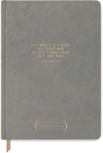 Cuaderno de Tapa Dura de Tela de Gamuza con Estampado Rosa y Dorado Personalizado para Viajes por <span class=keywords><strong>el</strong></span> <span class=keywords><strong>Mundo</strong></span>, con Páginas Rayadas para Escribir y Tomar Notas - Product Image 6