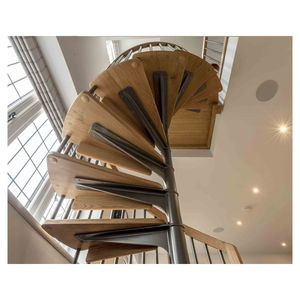 <span class=keywords><strong>Escalier</strong></span> <span class=keywords><strong>en</strong></span> colimaçon suspendu moderne, structure <span class=keywords><strong>en</strong></span> acier dissimulée, marches <span class=keywords><strong>en</strong></span> bois massif, <span class=keywords><strong>angle</strong></span> de rotation personnalisé, <span class=keywords><strong>escalier</strong></span> de luxe pour maison - Product Image 4