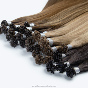 Nouvel Arrivage Extensions de Cheveux à Pointe Plate Double Drawn Cheveux Humains Vierges Russes Micro K Tip Extensions de Cheveux Humains à Kératine - Product Image 3