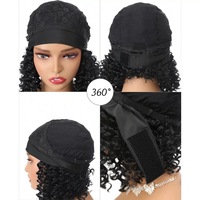 Perruque bandeau transfrontalière pour femme, cheveux longs bouclés, style célébrité internet, mode naturelle, ondulations effet eau, fibre haute température, petit bonnet