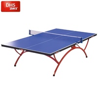 Table de tennis de table Red Double Happiness T3088, pliable, standard, mobile, arquée, pour intérieur et usage domestique