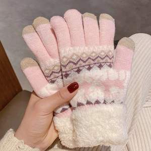 Guantes de Invierno para Mujer, Tejidos de Felpa, Cálidos, Gruesos, para Exteriores - Product Image 1
