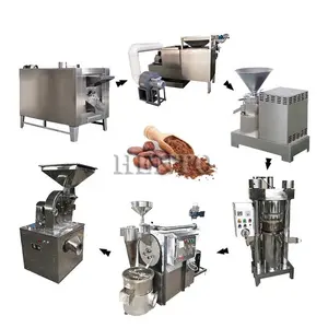 Hoge Automatisering Boon Cacao Verwerking Machine/Apparatuur Voor Het Malen Van Cacaobonen/Cacaopoeder Productielijn