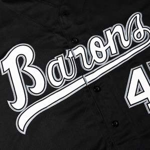 Camiseta de béisbol bordada de <span class=keywords><strong>Barons</strong></span> #45 para hombre, ropa deportiva de Hip Hop, manga corta, Blanco, Negro, cosido, tallas, transpirable, S-5XL - Product Image 2