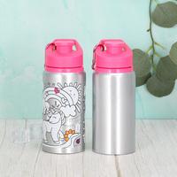 Bouteille isotherme publicitaire portable en aluminium à large ouverture, style graffiti, pour activités sportives et extérieures, vente directe usine