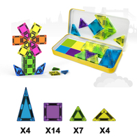 Bloques de Construcción Magnéticos Creativos DIY para Niños, Juego de Bloques de Construcción Magnéticos Montessori STEM, Juguetes Educativos Geométricos de Plástico para Niños
