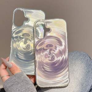 Funda para iPhone 14/15 con diseño minimalista de remolinos, adecuada para Apple 16 Pro Max, cubierta protectora de alta gama, sensación de lujo, 17 Pro - Product Image 1