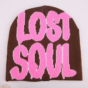 Custom Graphic Design Printed Jacquard Woven Knitted <strong>Beanies</strong> Streetwear No Cuff Caps Skully Hat Y2k Reversible <strong>Beanie</strong> - Product Image 5