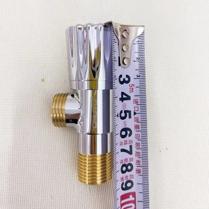 วาล์วทองเหลือง Qi Kun แบบมุม 4 จุด เกลียวตัวผู้ ชุบโครเมียม สำหรับเครื่องทำน้ำอุ่นและโถสุขภัณฑ์ - Product Image 3