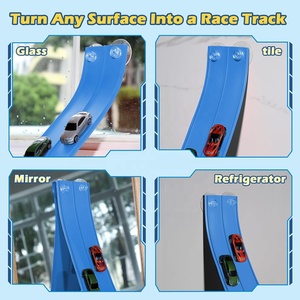 Giocattoli flessibili in pista da corsa per bambini in lega di auto da corsa con pista flessibile compatibile con pista da corsa con pista flessibile Roll-up portatile da 15 piedi - Product Image 4