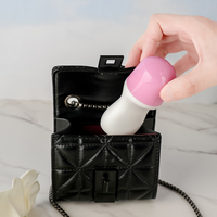 Botol Roll On Parfum Minyak Atsiri Plastik PP Kosong Isi Ulang 50ml, Tutup Sekrup, Untuk Kosmetik, Warna Sesuai Pesanan, Cetak UV