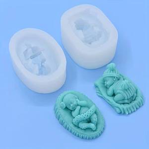 MUYULINS DIY Popular Baby-Shaped Candle <b>Silicone</b> Mold for Soap Making - Product Image 1