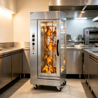 Four à rôtir vertical rotatif pour poulet et canard, contrôle de température réglable pour les entreprises de restauration