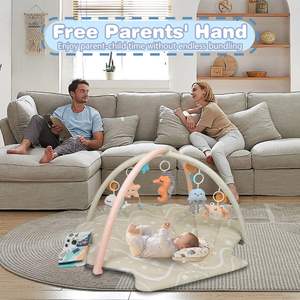 <span class=keywords><strong>Tapis</strong></span> de sol nouveau-né bébé gymnases et <span class=keywords><strong>tapis</strong></span> de jeu surdimensionné coquille ventre temps <span class=keywords><strong>tapis</strong></span> bébé <span class=keywords><strong>tapis</strong></span> de jeu avec jouets d'activité bébé détachables - Product Image 2