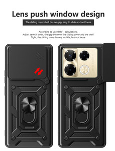 Per Infinix Note 40 30 12 Pro / Zero Ultra 30 20 / Note <span class=keywords><strong>11S</strong></span> custodia Slide obiettivo protezione cavalletto per telefono armatura custodia posteriore - Product Image 5
