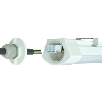 Luminaire LED linéaire mural étanche IP66 de 1500 mm, type tri-proof, pour parking, tunnel, métro, entrepôt