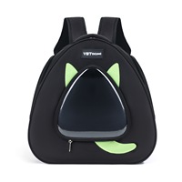 Sac à dos pour animaux de compagnie avec design oreilles de chat et grande fenêtre bulle, service OEM ODM, sac à dos durable pour animaux de compagnie