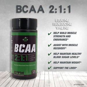 חומצות אמינו בעלות שרשרת מפוצלת (<span class=keywords><strong>BCAA</strong></span>) ביחס 2:1:1, כמוסות טבעיות, 120 כמוסות/בקבוק, תוסף תזונה לספורטאים - Product Image 4