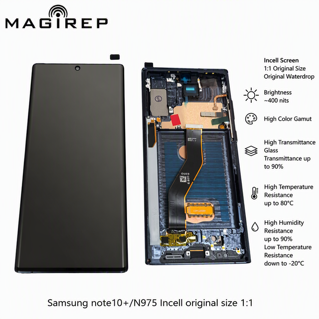 High Quality for Note10+/N975 Incell 1:1 Replacement LCD Screen with 1 Year Warranty for Mobile Phones