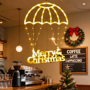 LED Christmas Parachute String <b>Lights</b> Indoor and Outdoor Christmas <b>Decorative</b> <b>Lights</b> Santa Claus Alphabet <b>Lights</b> Cord Pendant - Product Image 4