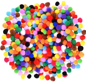 أكريليك فروي منفوش كرة منفوشة بوم بومس للعب ديي الحرف اليدوية الإبداعية الزينة ألوان متنوعة
