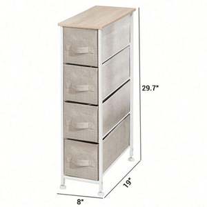 Chariot de rangement pliable à 4 tiroirs amovibles en tissu non tissé - Product Image 3