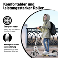 Trottinettes à Roues Larges 200mm pour Adultes, Pliables, Design Fashion, Trottinettes à Roues Larges pour Adultes