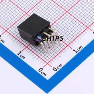 FG-PM2.54-2-03PW-H8.5 Pin Socket Bent Lead Through Hole,P=2.54mm Connector 2x3P 2.54mm Square Hole Right Angle Insert - Product Image 2