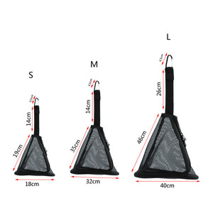Triangular Mesh Drying Net Bag Foldable Storage Hanging Basket For Camping Picnic Outdoor Use Black Portable - Product Image 3