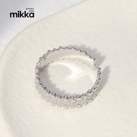 Bague de pression réglable en acier inoxydable, élégante et tendance, pour l'index