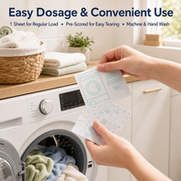 Feuilles de lessive écologiques sans plastique, concentrées et dissolvables pour le lavage domestique